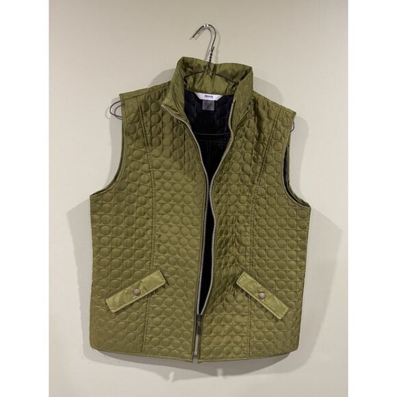 ALIA Green Quilted Vest Size 8 Petite - Picture 5 of 7